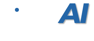 visualAI Retail lockup — white, stacked