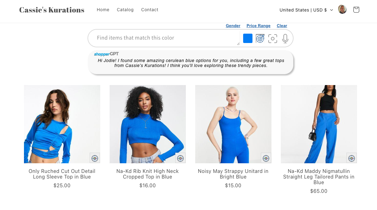 shopperGPT Precise Color Search